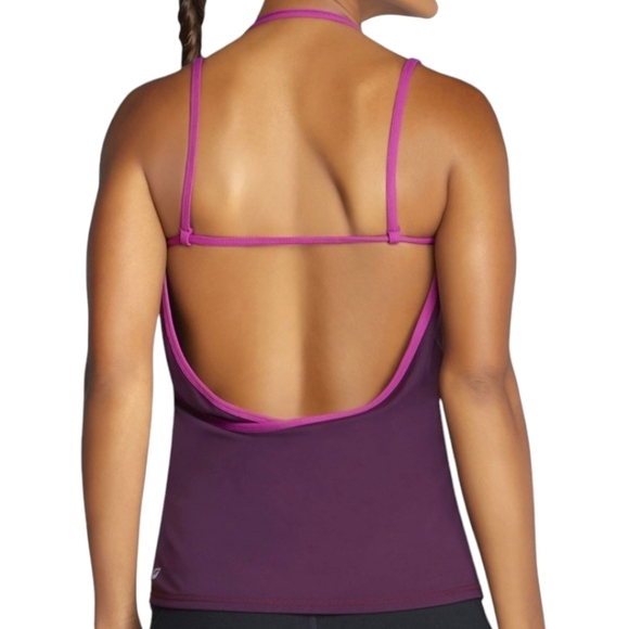 🎁Fabletics Purple Open Back Workout Tank Top - Picture 8 of 8